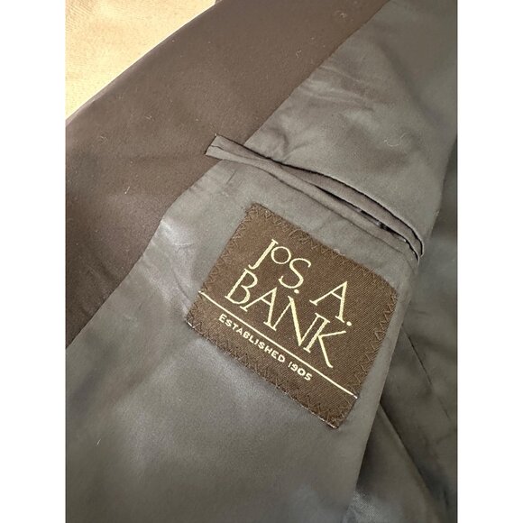 Jos A Bank Jacket Mens 40 Wool Navy Blazer Sport Coat Gold Buttons Classic Fit - Picture 2 of 12